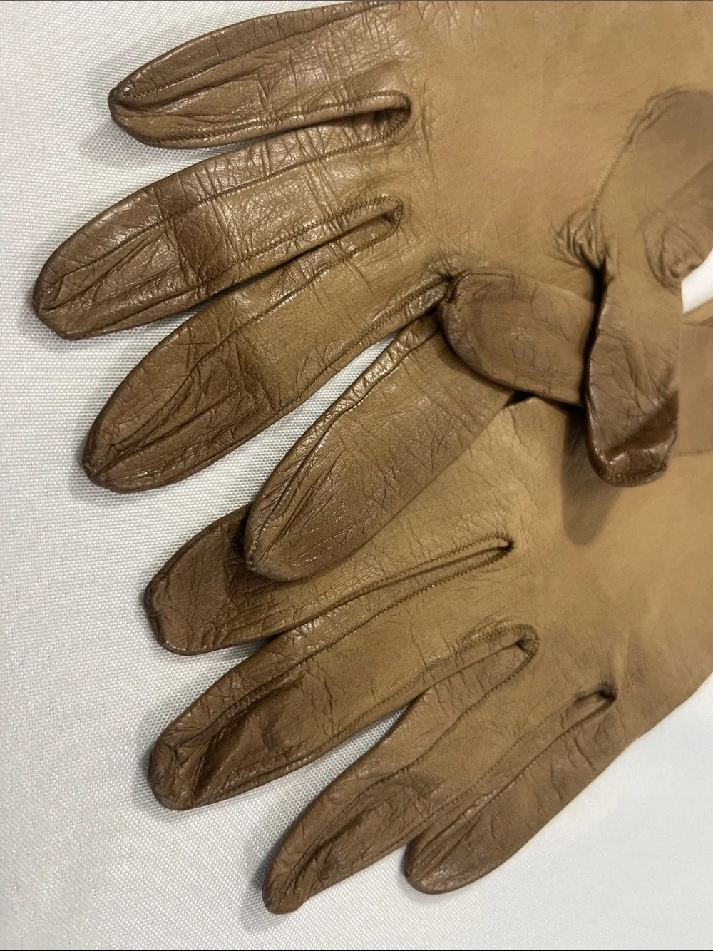 Lionel Le Grand VTG Long Leather Women's Gloves - Brown